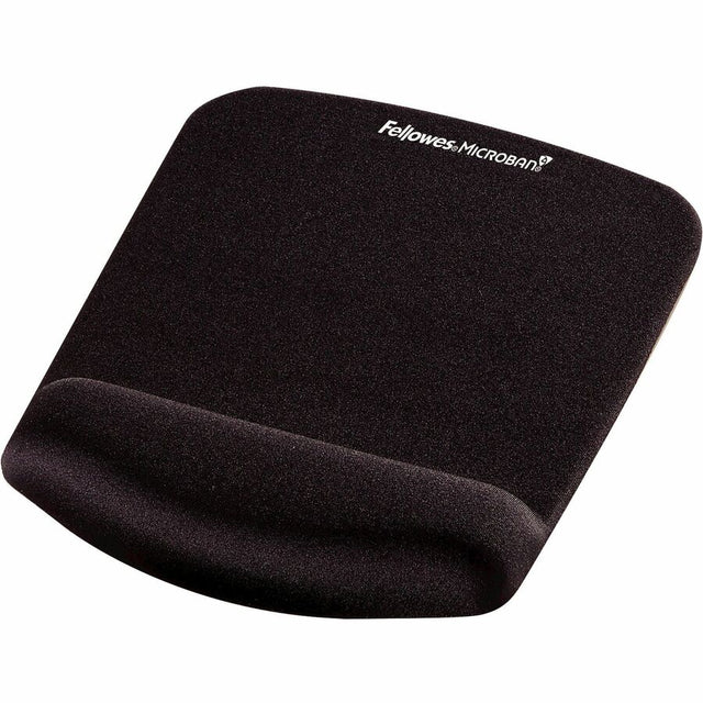 Fellowes&reg; PlushTouch&trade; Foam Mouse Pad Wrist Support with MICROBAN&reg; - Black (9252001)