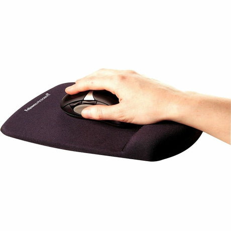 Fellowes&reg; PlushTouch&trade; Foam Mouse Pad Wrist Support with MICROBAN&reg; - Black (9252001)