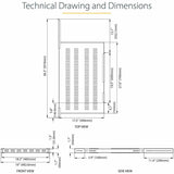 StarTech.com 1U 4-Post 19.5 to 38in Adjustable Mounting Depth Vented Rack Mount Shelf - Heavy Duty Fixed Rack Shelf - 330lbs / 150kg - 27.5in Deep