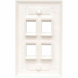 Eaton Tripp Lite Series 4-Port Keystone Faceplate, Single Gang, ID Labels, White, TAA