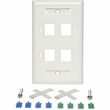 4PORT RJ45 KEYSTONE WALL PLATE