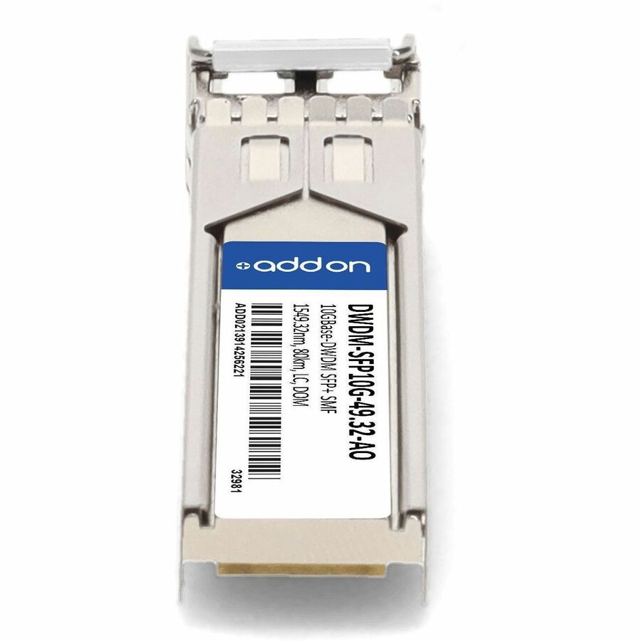 AddOn Cisco&reg; DWDM-SFP10G-49.32 Compatible TAA 10GBase-DWDM SFP+ Transceiver C-Band 100GHz (SMF, 1549.32nm, 80km, LC, DOM)