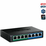 TRENDnet 8-Port Gigabit GREENnet PoE+ Switch, 4 x Gigabit PoE-PoE+ Ports, 4 x Gigabit Ports, 61W Power Budget, 16 Gbps Switch Capacity, Ethernet Unmanaged Switch, Lifetime Protection, Black, TPE-TG44G