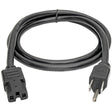 Eaton Tripp Lite Series Power Cord, NEMA 5-15P to C15 - Heavy-Duty, 15A, 125V, 14 AWG, 8 ft. (2.43 m), Black