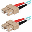 AddOn 3m SC (Male) to SC (Male) Aqua OM4 Duplex Fiber OFNR (Riser-Rated) Patch Cable