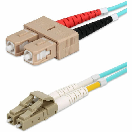 AddOn 7m LC (Male) to SC (Male) Aqua OM4 Duplex Fiber OFNR (Riser-Rated) Patch Cable