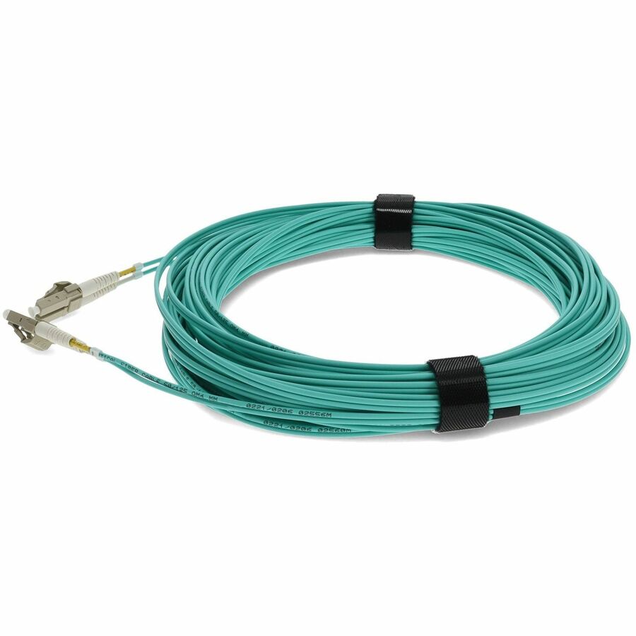 AddOn 12m LC (Male) to LC (Male) Aqua OM4 Duplex Fiber OFNR (Riser-Rated) Patch Cable
