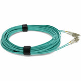 AddOn 12m LC (Male) to LC (Male) Aqua OM4 Duplex Fiber OFNR (Riser-Rated) Patch Cable