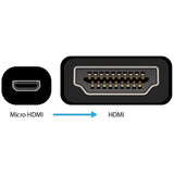 4XEM 3FT Micro HDMI To HDMI Adapter Cable