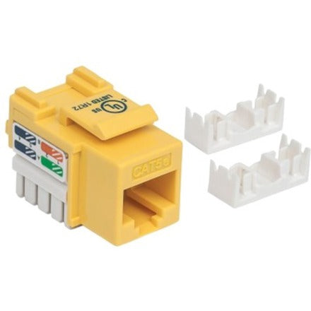 Intellinet Network Solutions Cat5e Keystone Jack, UTP, Punch-Down, Yellow