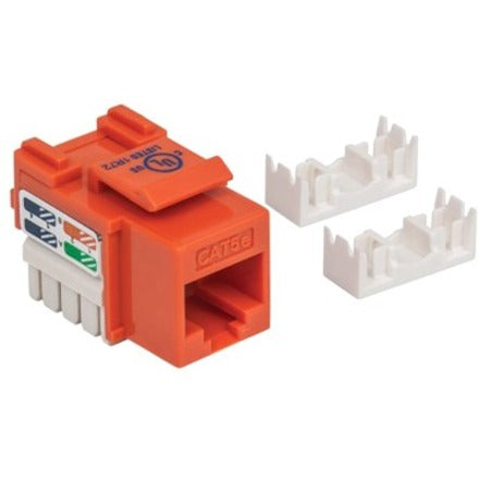 Intellinet Network Solutions Cat5e Keystone Jack, UTP, Punch-Down, Orange
