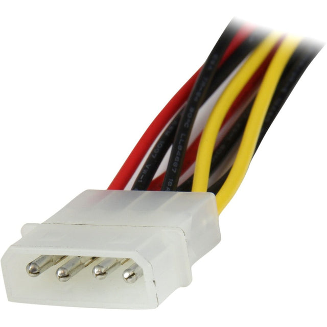 StarTech.com 12in LP4 to 2x Latching SATA Power Y Cable Splitter Adapter - 4 Pin Molex to Dual SATA