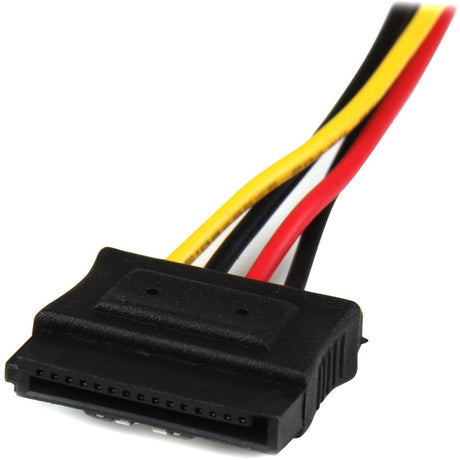 StarTech.com 12in LP4 to 2x Latching SATA Power Y Cable Splitter Adapter - 4 Pin Molex to Dual SATA