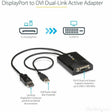 StarTech.com DisplayPort to DVI Dual Link Active Adapter, DisplayPort to DVI-D Adapter/Video Converter 2560x1600 60Hz, DP to DVI Adapter