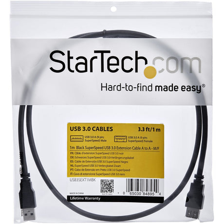 StarTech.com 1m Black SuperSpeed USB 3.0 (5Gbps) Extension Cable A to A - M/F