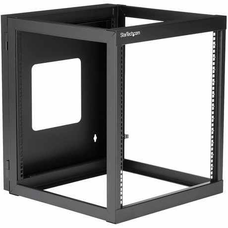 StarTech.com 4-Post 12U Hinged Wall-Mount Network Rack, 19" Open Frame Server Rack, Wall Mount Data Rack for IT Computer Equipment, TAA~