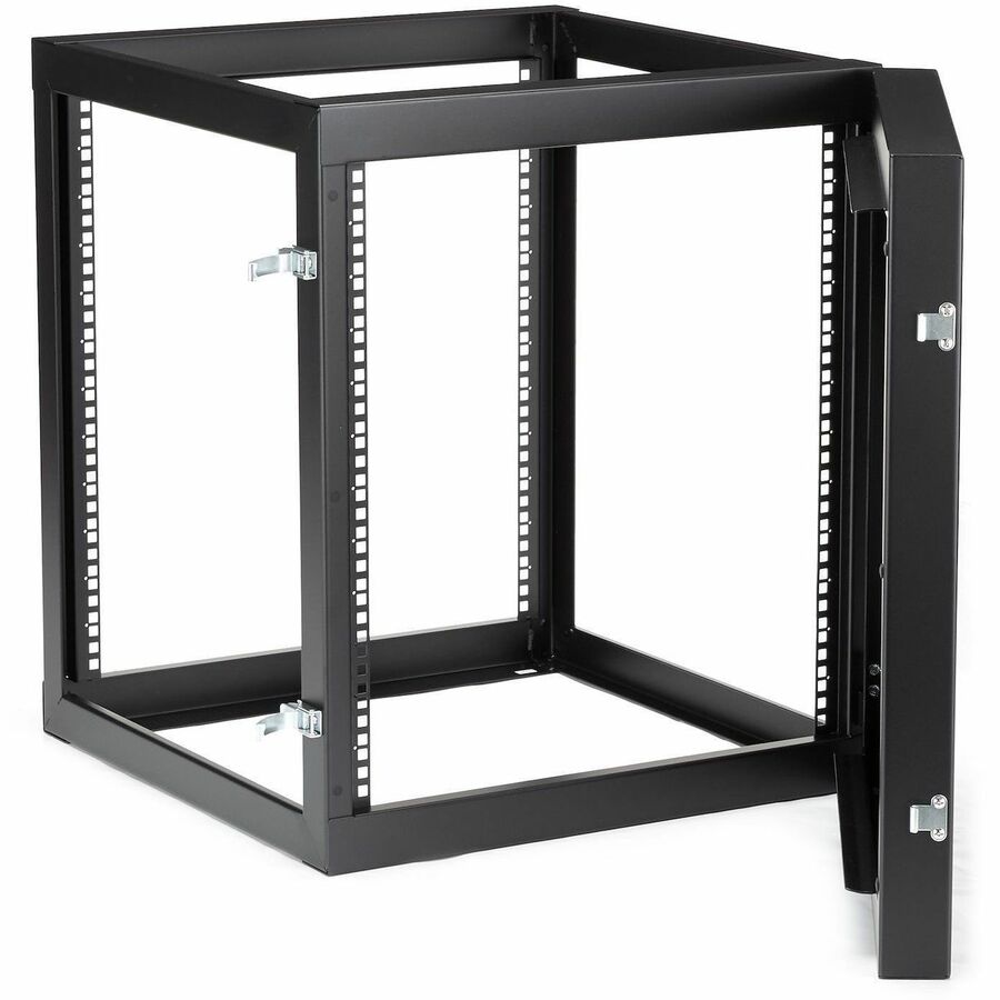 StarTech.com 4-Post 12U Hinged Wall-Mount Network Rack, 19" Open Frame Server Rack, Wall Mount Data Rack for IT Computer Equipment, TAA~
