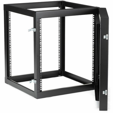 StarTech.com 4-Post 12U Hinged Wall-Mount Network Rack, 19" Open Frame Server Rack, Wall Mount Data Rack for IT Computer Equipment, TAA~