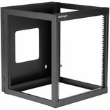 StarTech.com 4-Post 12U Hinged Wall-Mount Network Rack, 19" Open Frame Server Rack, Wall Mount Data Rack for IT Computer Equipment, TAA~
