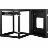 StarTech.com 4-Post 12U Hinged Wall-Mount Network Rack, 19" Open Frame Server Rack, Wall Mount Data Rack for IT Computer Equipment, TAA~