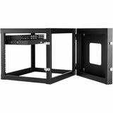 StarTech.com 4-Post 8U Hinged Wall-Mount Network Rack, 19" Open Frame Server Rack, Wall Mount Data Rack for IT Computer Equipment, TAA~