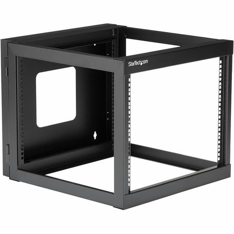 StarTech.com 4-Post 8U Hinged Wall-Mount Network Rack, 19" Open Frame Server Rack, Wall Mount Data Rack for IT Computer Equipment, TAA~