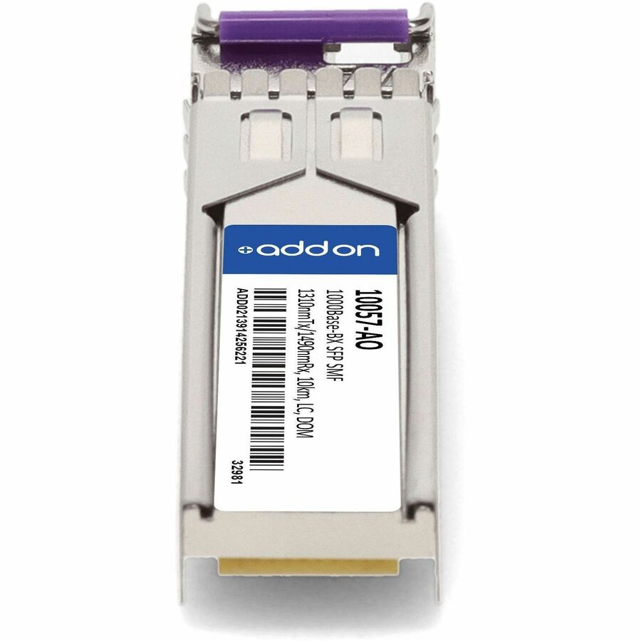 AddOn Extreme Networks 10057 Compatible TAA Compliant 1000Base-BX SFP Transceiver (SMF, 1310nmTx/1490nmRx, 10km, LC, DOM)