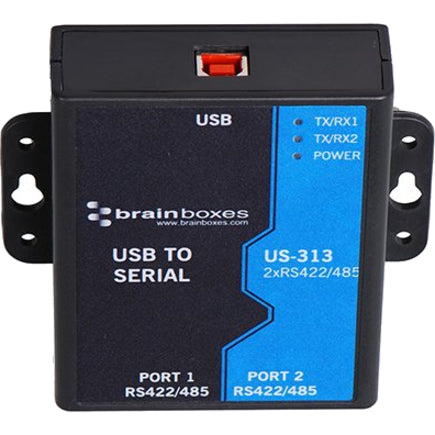 Brainboxes 2 Port RS422/485 USB to Serial Adapter