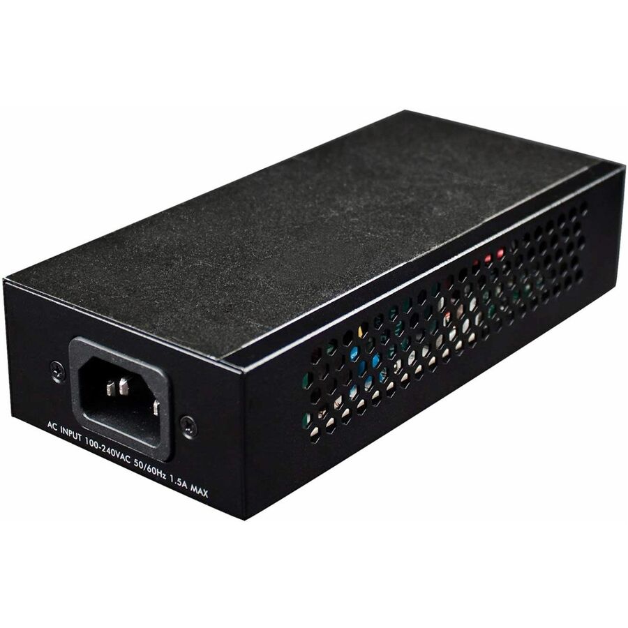 Intellinet Network Solutions 1-Port Gigabit High-Power PoE+ Injector, Metal