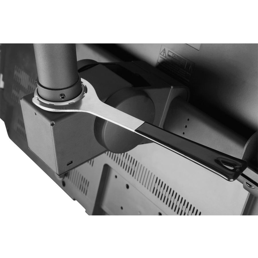 Atdec ceiling mount for large display, short pole - Loads up to 143lb - Black - Universal VESA up to 800x500