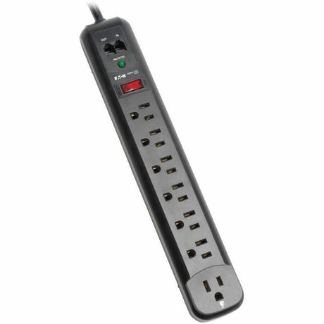 Eaton Tripp Lite Series Protect It! 7-Outlet Surge Protector, 6 ft. (1.83 m) Cord, 1080 Joules, Modem/Fax Protection, Black Housing