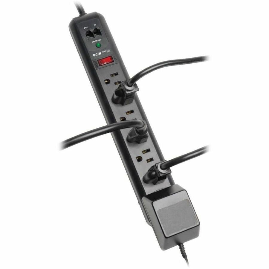 Eaton Tripp Lite Series Protect It! 7-Outlet Surge Protector, 6 ft. (1.83 m) Cord, 1080 Joules, Modem/Fax Protection, Black Housing