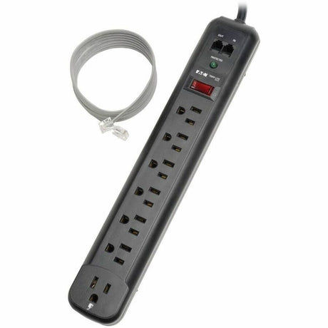 Eaton Tripp Lite Series Protect It! 7-Outlet Surge Protector, 6 ft. (1.83 m) Cord, 1080 Joules, Modem/Fax Protection, Black Housing