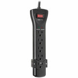 Eaton Tripp Lite Series Protect It! 7-Outlet Surge Protector, 7 ft. Cord with Right-Angle Plug, 2160 Joules, Diagnostic LEDs, Black Housing