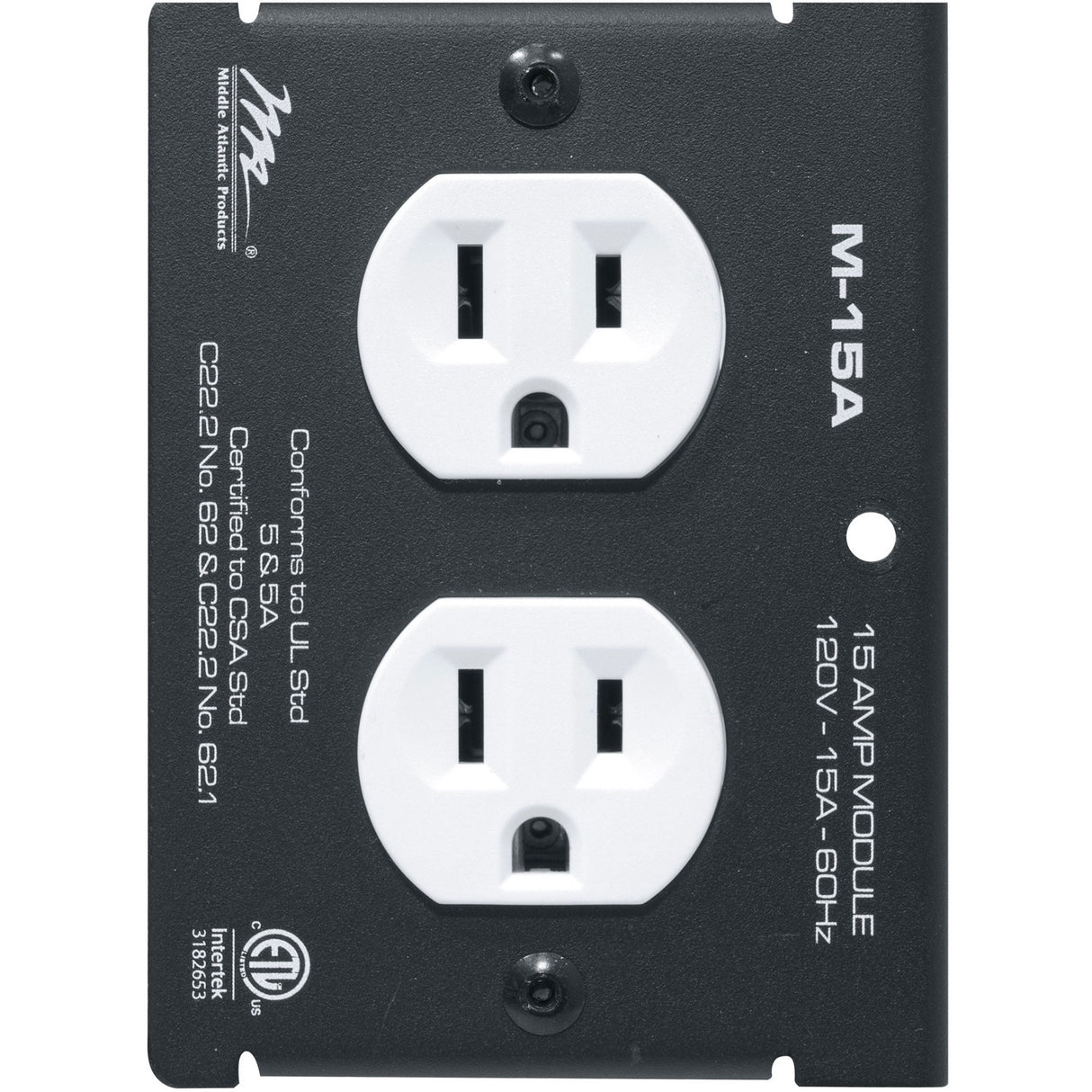 Middle Atlantic MPR Module, 15 A, Duplex