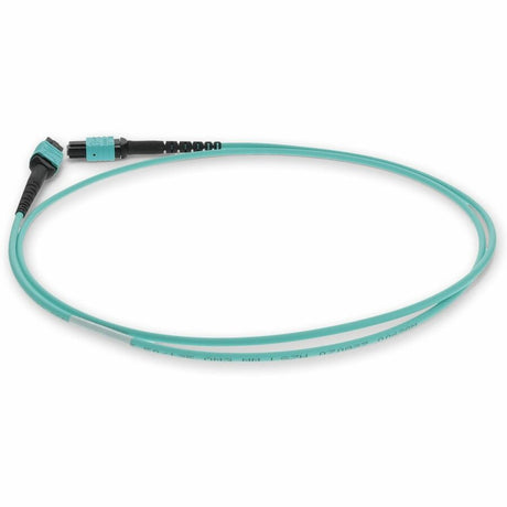 AddOn 5m MPO (Female) to MPO (Female) 12-Strand Aqua OM3 Crossover Fiber OFNR (Riser-Rated) Patch Cable