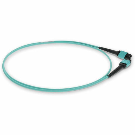 AddOn 5m MPO (Female) to MPO (Female) 12-Strand Aqua OM3 Crossover Fiber OFNR (Riser-Rated) Patch Cable