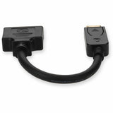 DisplayPort 1.2 Male to DVI-I (29 pin) Female Black Active Adapter For Resolution Up to 1920x1200 (WUXGA)