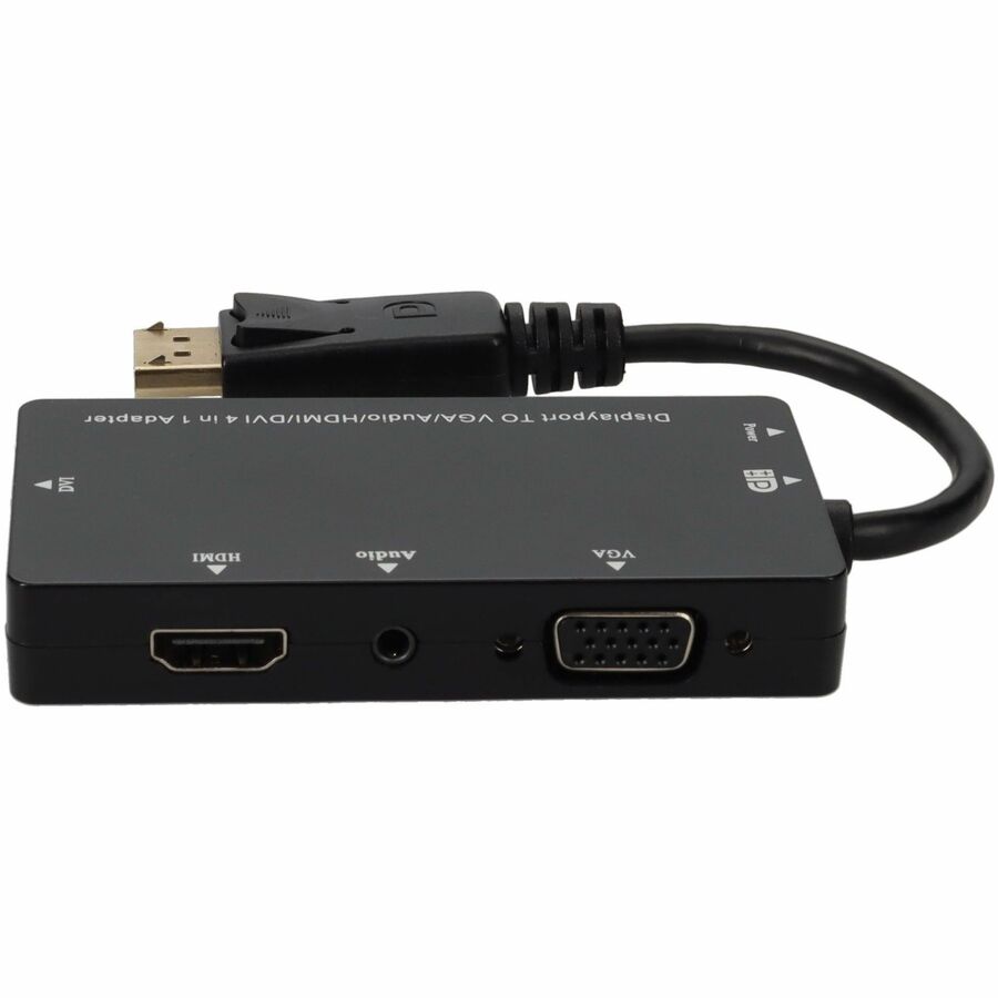 DisplayPort 1.2 Male to DVI, HDMI, VGA Female Black Adapter Which Comes with Audio For Resolution Up to 1920x1200 (WUXGA)