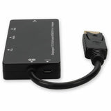 DisplayPort 1.2 Male to DVI, HDMI, VGA Female Black Adapter Which Comes with Audio For Resolution Up to 1920x1200 (WUXGA)