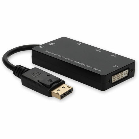 DisplayPort 1.2 Male to DVI, HDMI, VGA Female Black Adapter Which Comes with Audio For Resolution Up to 1920x1200 (WUXGA)