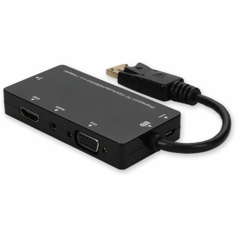 DisplayPort 1.2 Male to DVI, HDMI, VGA Female Black Adapter Which Comes with Audio For Resolution Up to 1920x1200 (WUXGA)