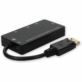 DisplayPort 1.2 Male to DVI, HDMI, VGA Female Black Adapter Which Comes with Audio For Resolution Up to 1920x1200 (WUXGA)