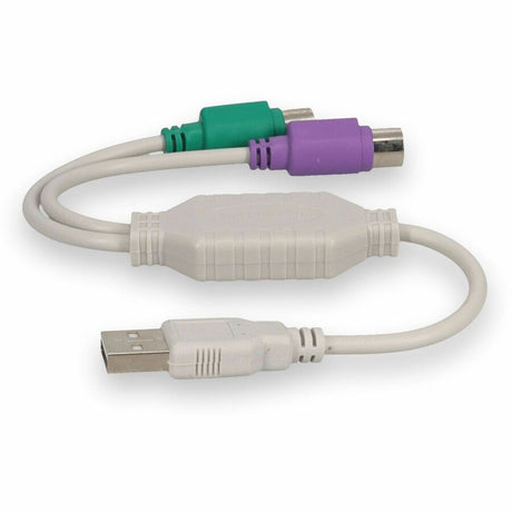 AddOn USB 2.0 (A) Male to PS/2 Female Gray Adapter