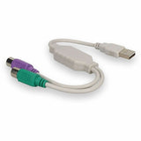 AddOn USB 2.0 (A) Male to PS/2 Female Gray Adapter