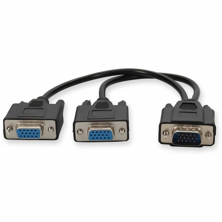 VGA Male to 2xVGA Female Black Adapter For Resolution Up to 1920x1200 (WUXGA)