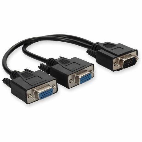 VGA Male to 2xVGA Female Black Adapter For Resolution Up to 1920x1200 (WUXGA)