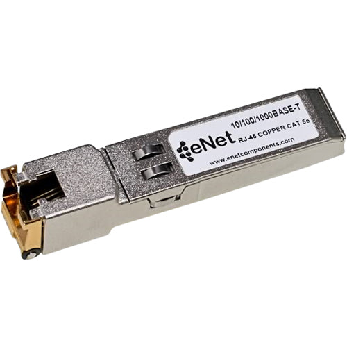 Juniper Networks Compatible SRX-SFP-1GE-T TAA Compliant Functionally Identical 10/100/1000BASE-T SFP 100m RJ45 Copper Cat5/Cat5e/Cat6