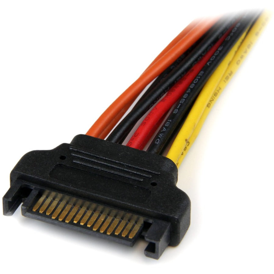 StarTech.com 6in Latching SATA Power Y Splitter Cable Adapter - M/F
