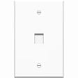 4XEM 1 Port/Outlet RJ45 Cat5/Cat6 Ethernet Wall Plate (White)